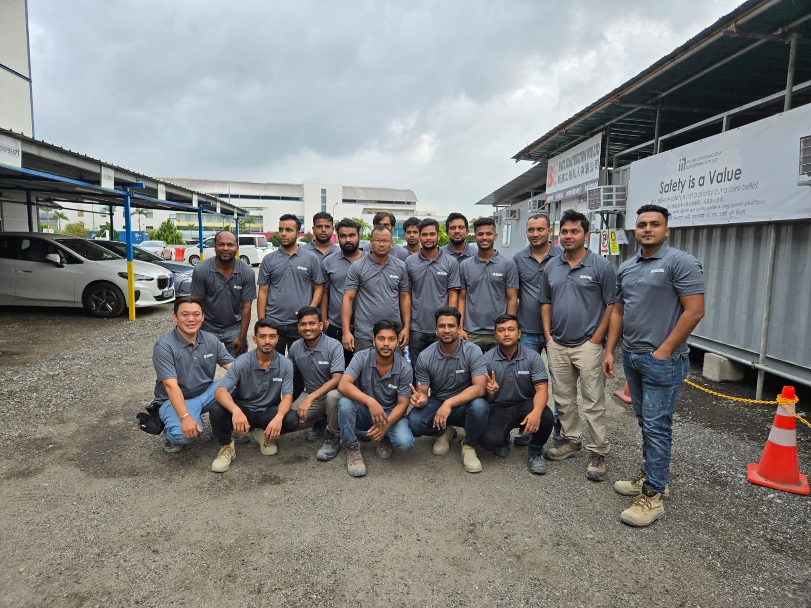 Shanteck SG Engineering site crew in Singapore